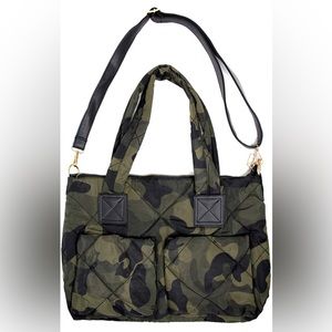 Camouflage, puffer quilted Crossbody bag/ shoulder bag